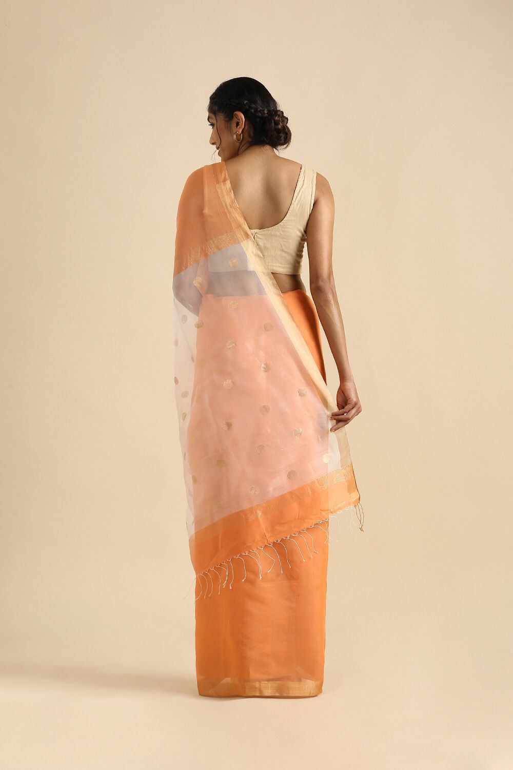 Pink Pure Silk Cotton Bengal Saree image number null