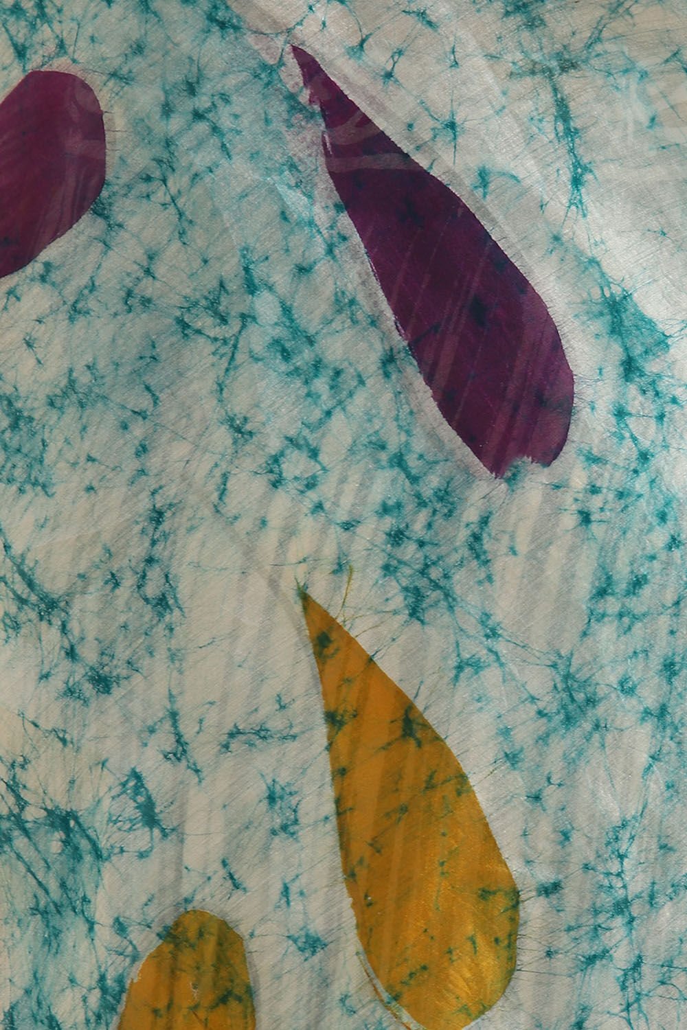Light Green Pure Silk Cotton Batik Saree image number null