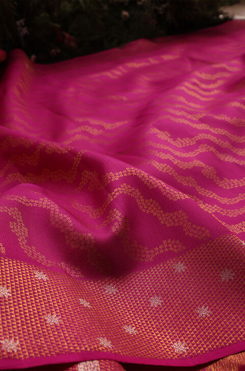 Dark Pink Kanjivaram Silk Saree