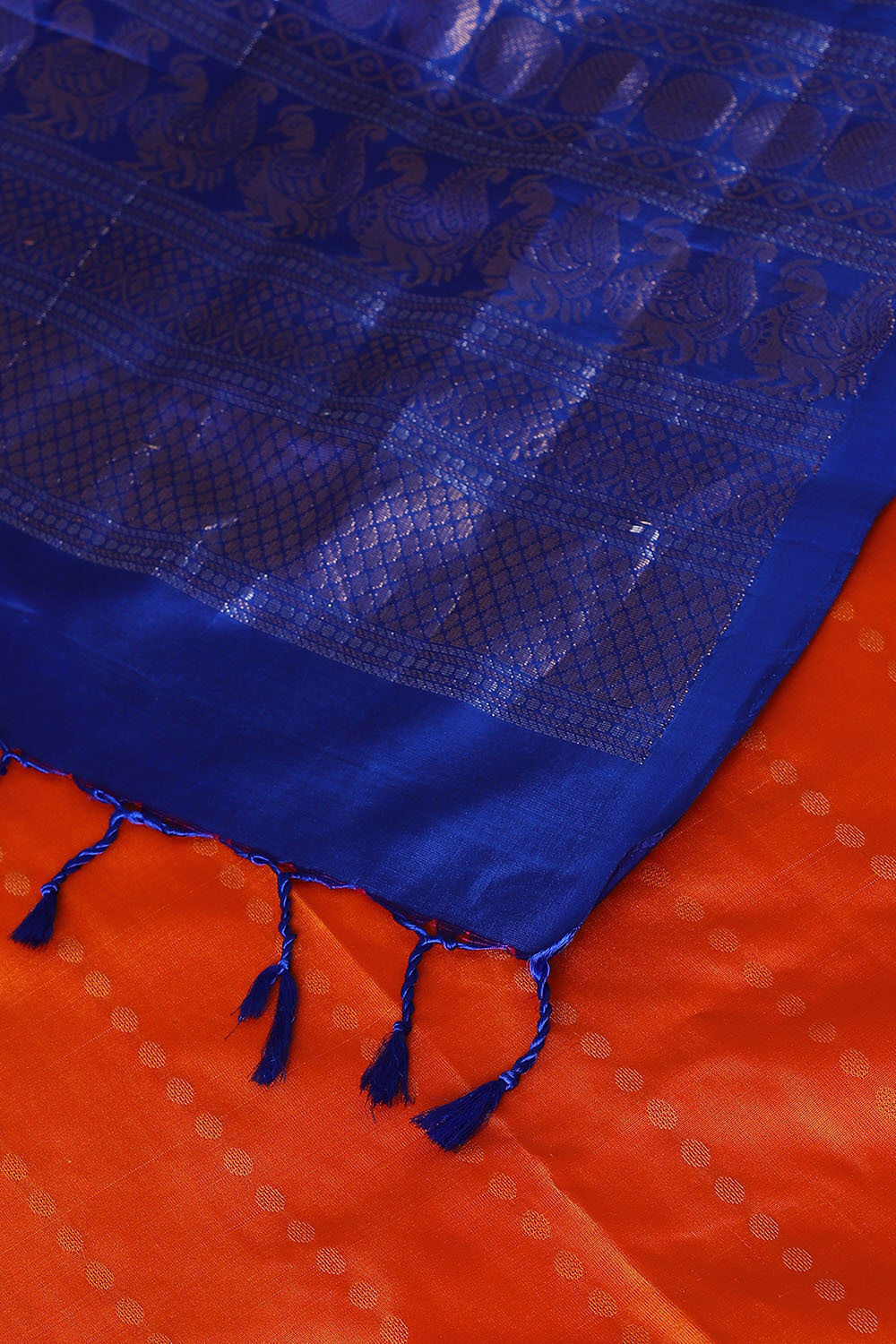 Orange Pure Silk South Saree image number null