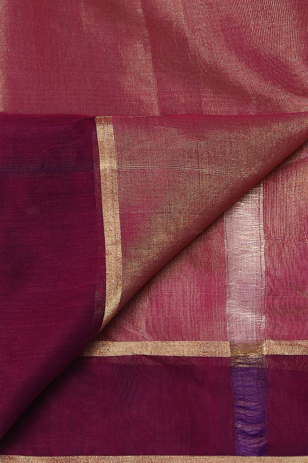 Light Blue Pure Cotton Tissue Chanderi Saree image number null