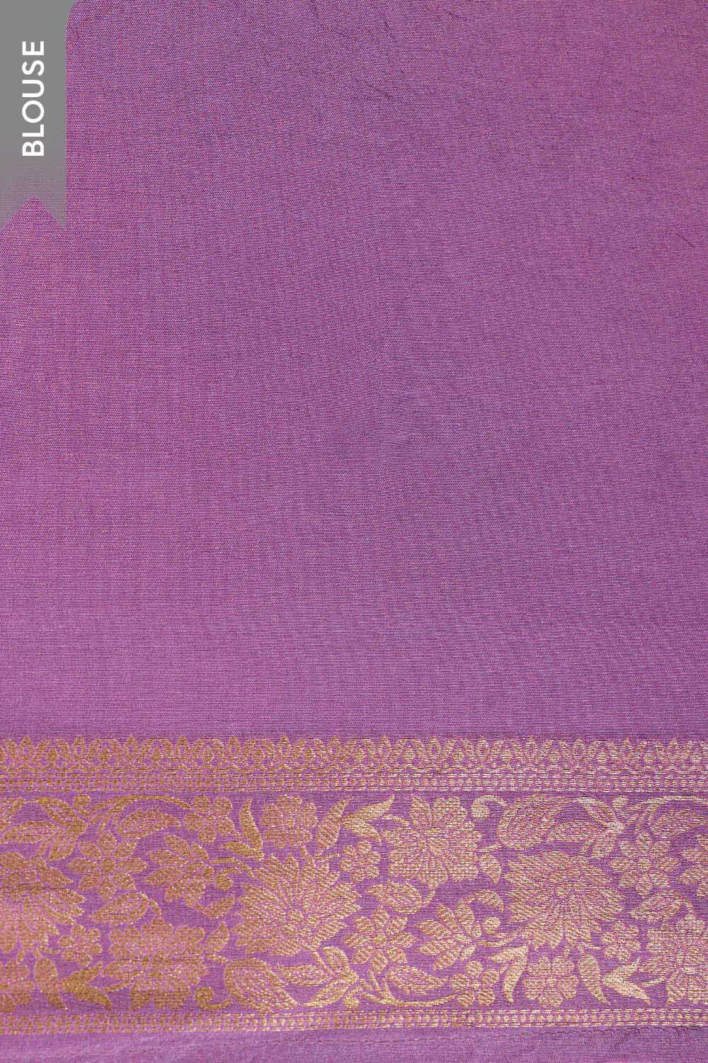 Violet Woven Pure Viscose Saree image number null