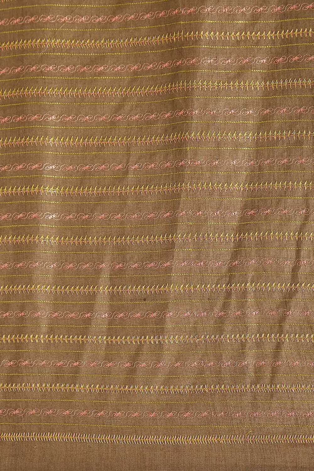Brown Pure Tussar Silk Printed Saree image number null