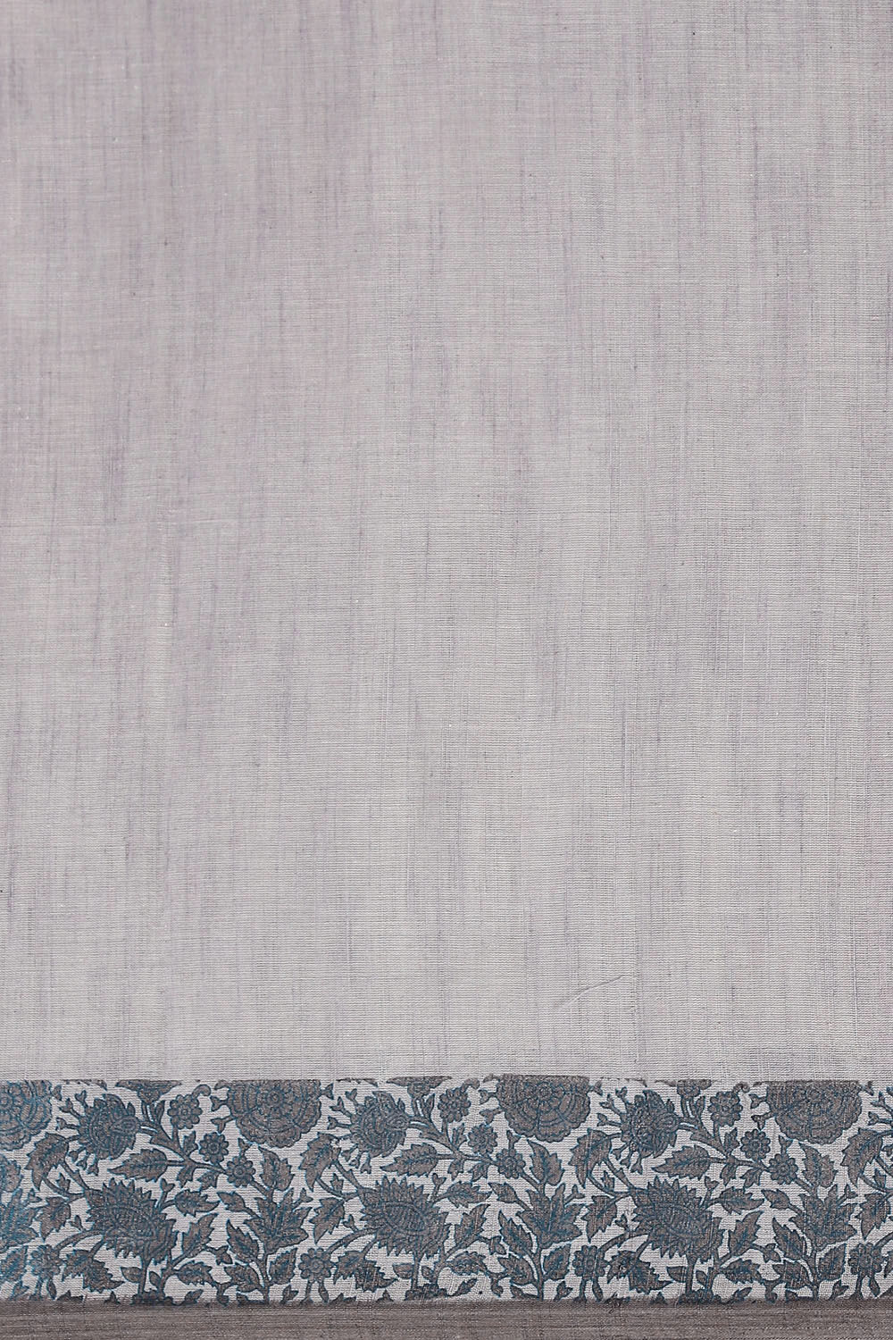 Grey Pure Cotton Printed Saree image number null
