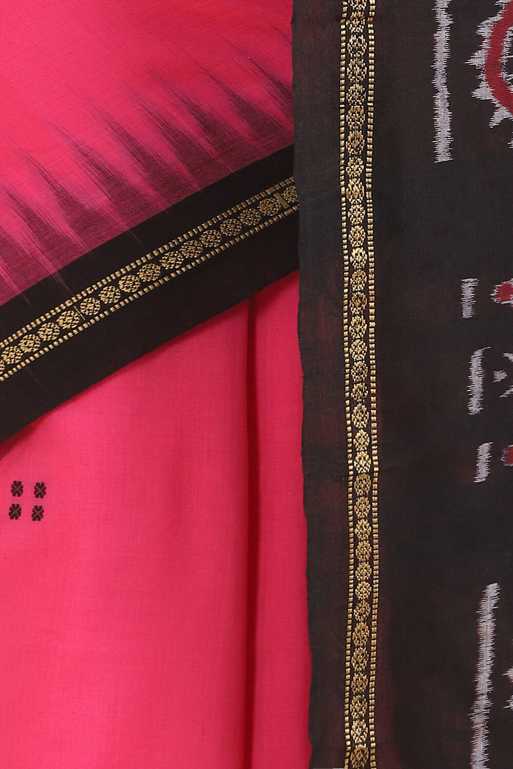 Pink Pure Cotton Odissa Ikat Saree image number null