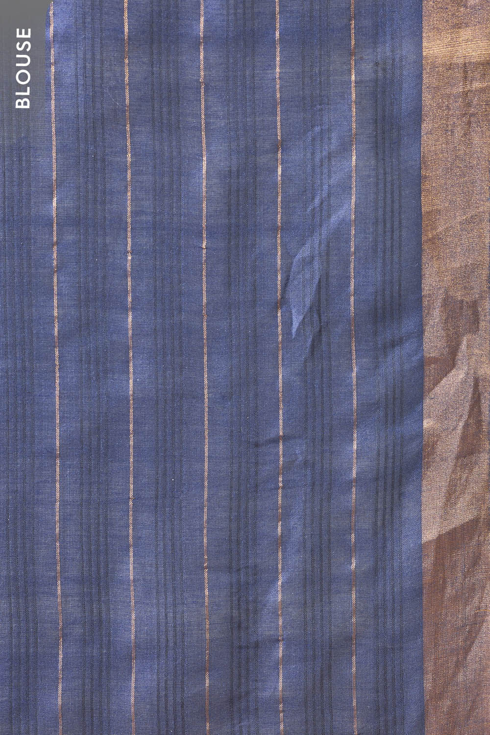 Dark Blue Bhagalpur Woven Silk Viscose Saree image number null