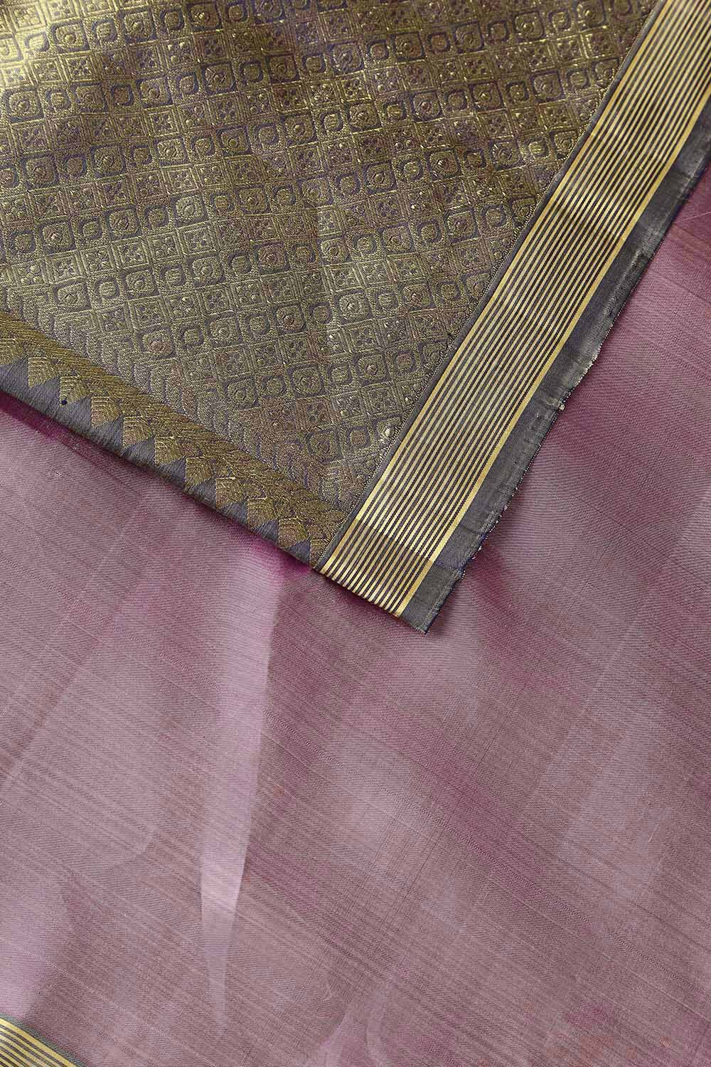 Light Pink Pure Silk Kanjivaram Saree image number null