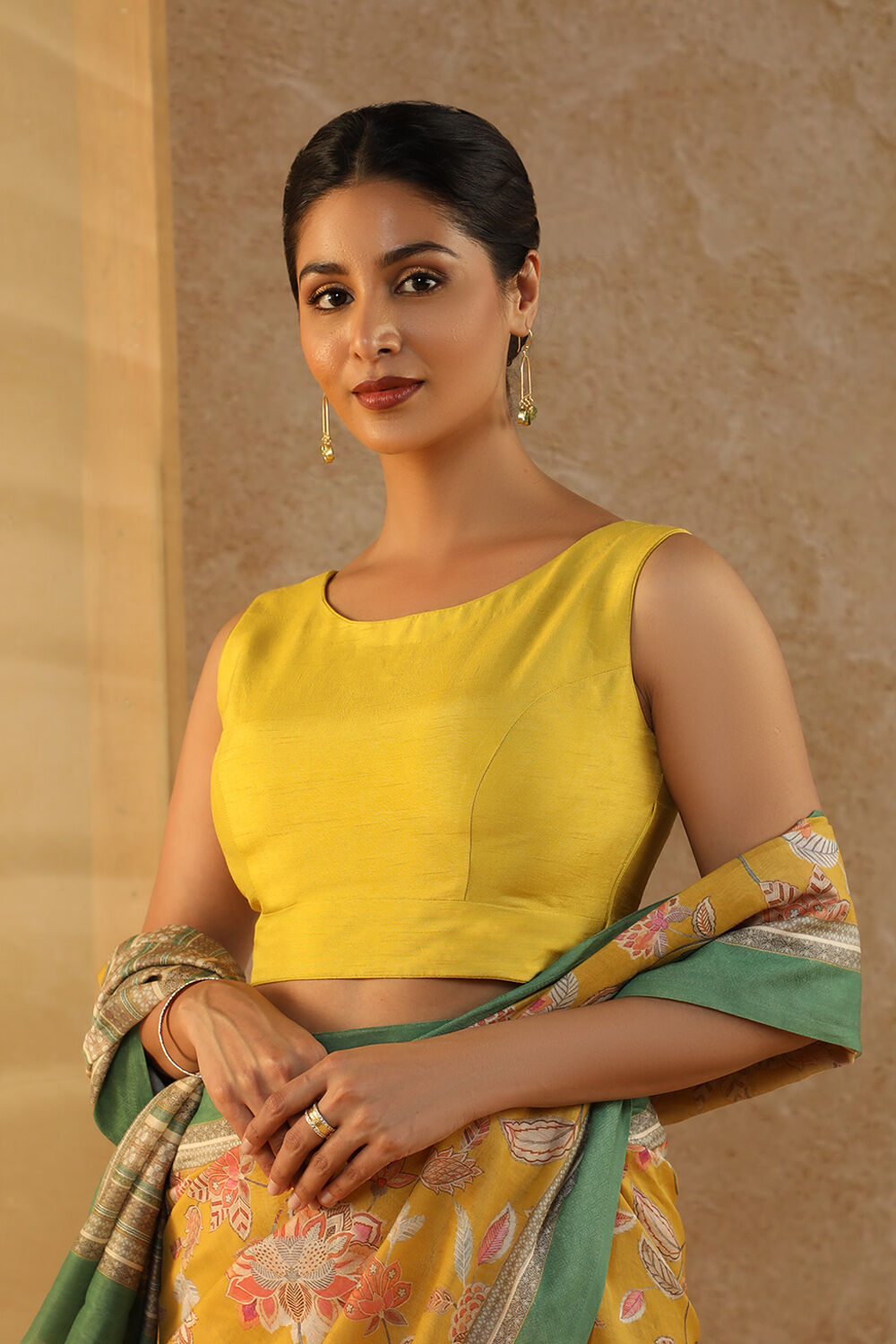 Yellow Woven Viscose Blouse image number null