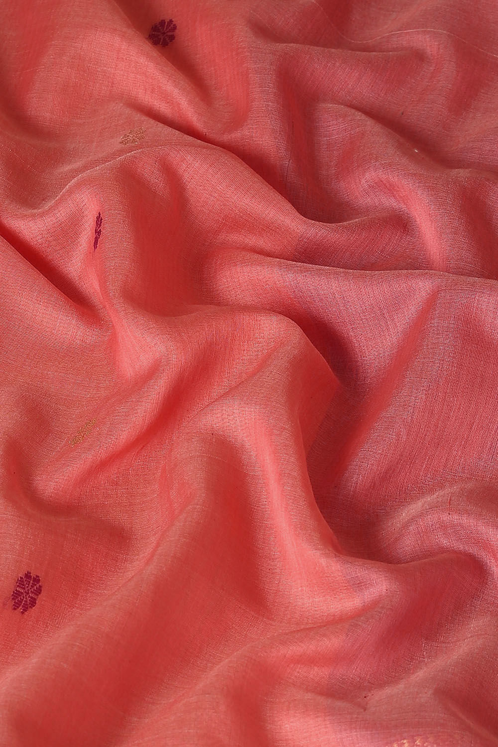Light Orange Pure Silk Cotton Maheswari Saree image number null