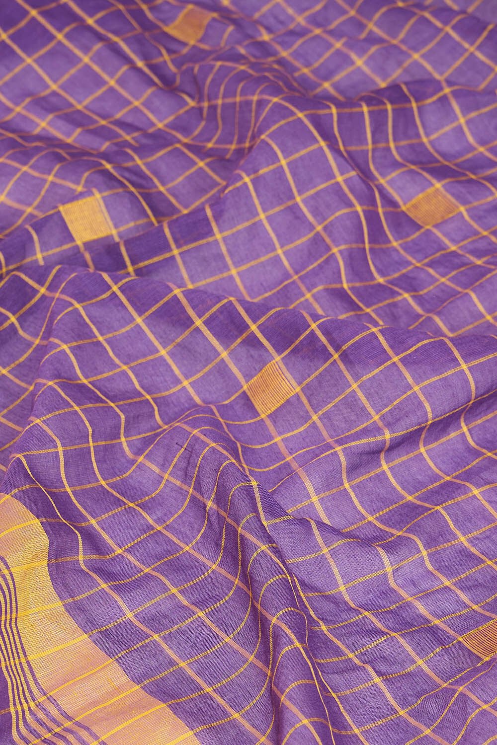 Dark Violet Bengal Pure Cotton Jamdani Saree image number null