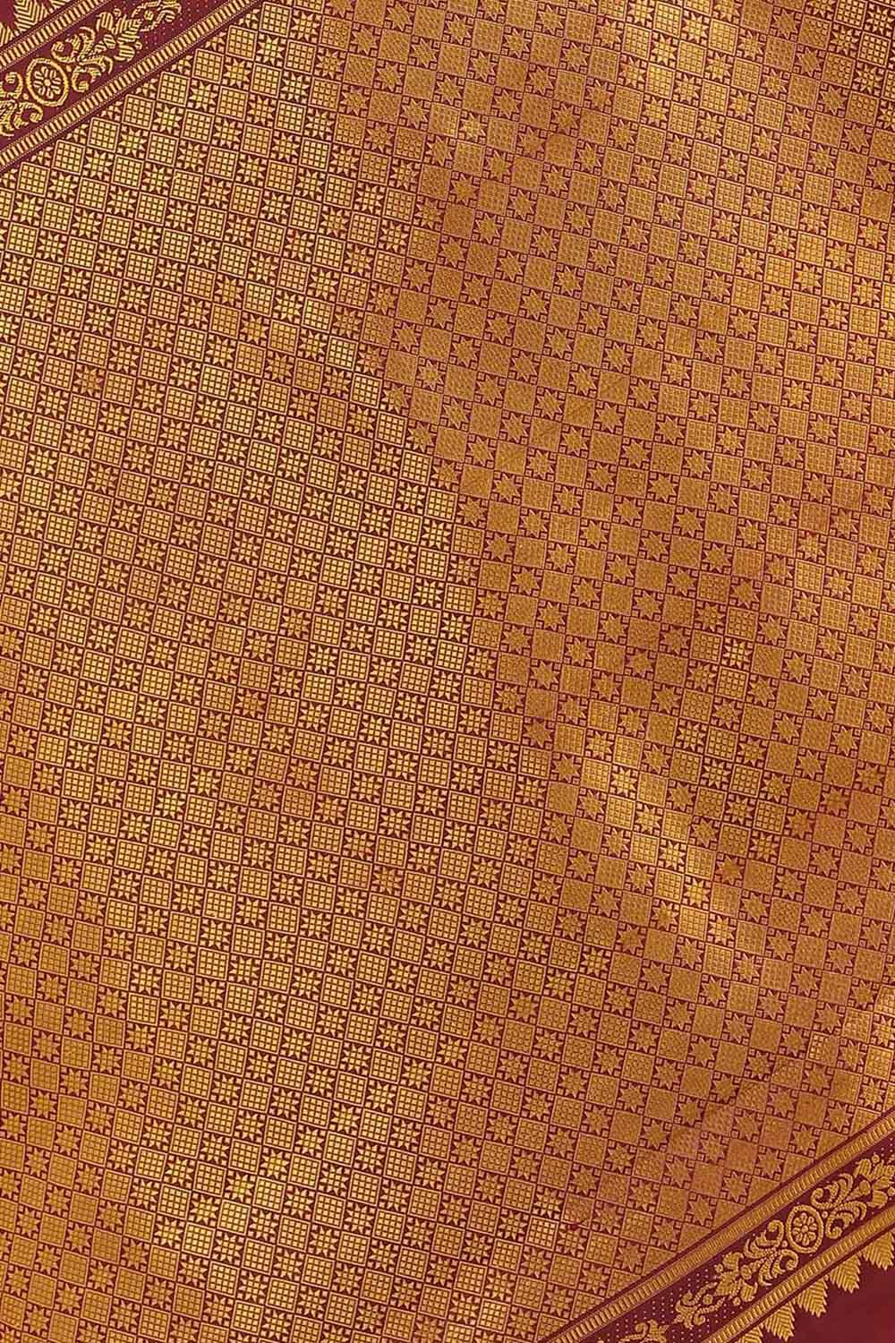 Orange Pure Silk Kanjivaram Saree image number null