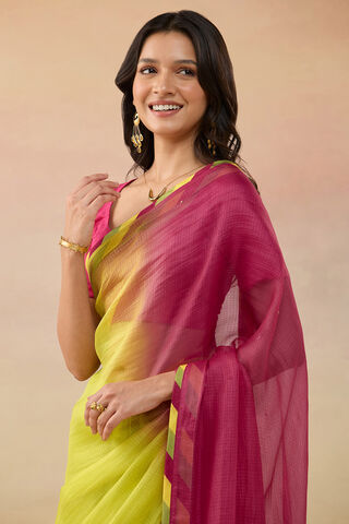 Green Pure Silk Kota Sequin Saree thumbnail image number null