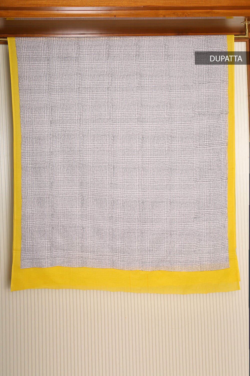 White Block-printed Pure Cotton Salwar Suit Set image number null