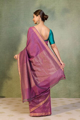 Purple Chattisgarh Woven Pure Tussar Silk Saree thumbnail image number null