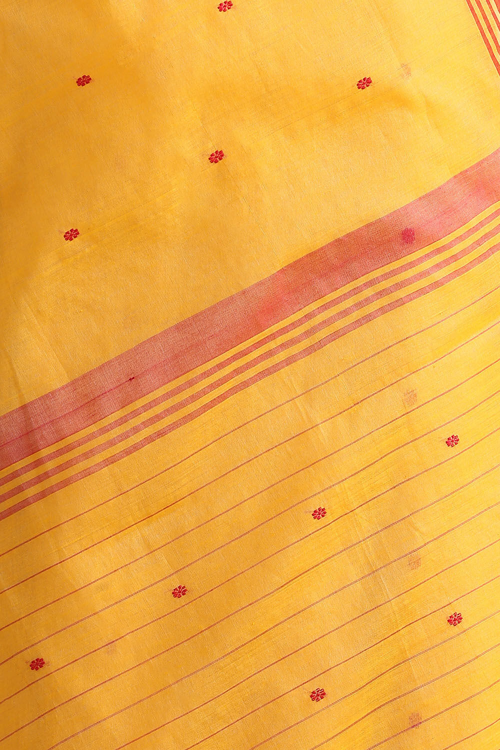 Light Yellow Pure Silk Cotton Chanderi Saree image number null