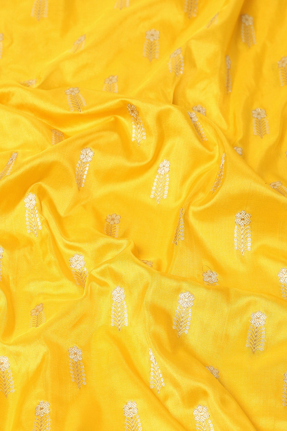 Yellow Pure Silk Banarasi Saree image number null