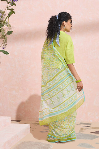 Light Green Rajasthan Printed Sanganeri Pure Cotton Kota Saree thumbnail image number null