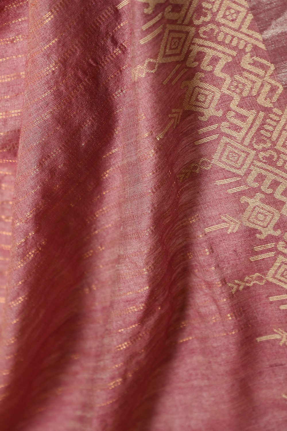 Violet Woven Pure Tussar Silk Saree image number null
