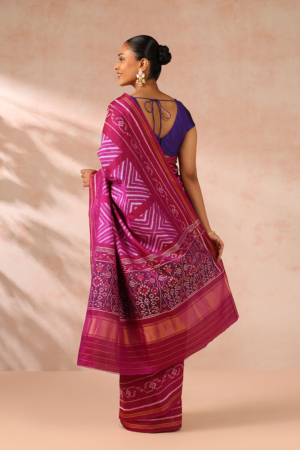 Pink Rajkot Pure Silk Ikat Patola Saree image number null