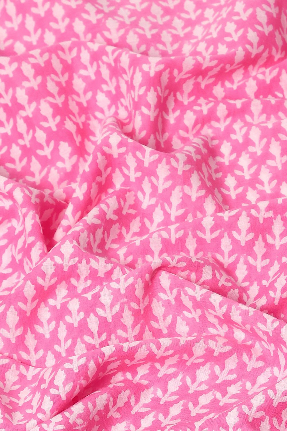 Pink Pure Cotton Sanganeri Printed Saree image number null