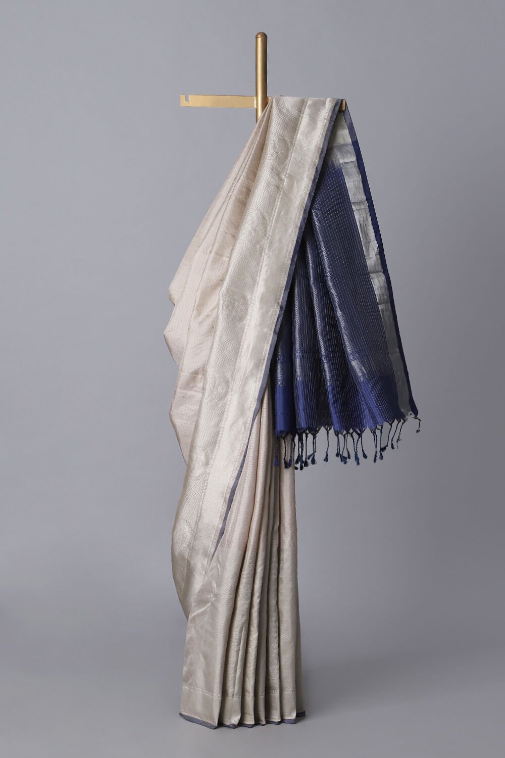 Grey Pure Silk South Saree image number null