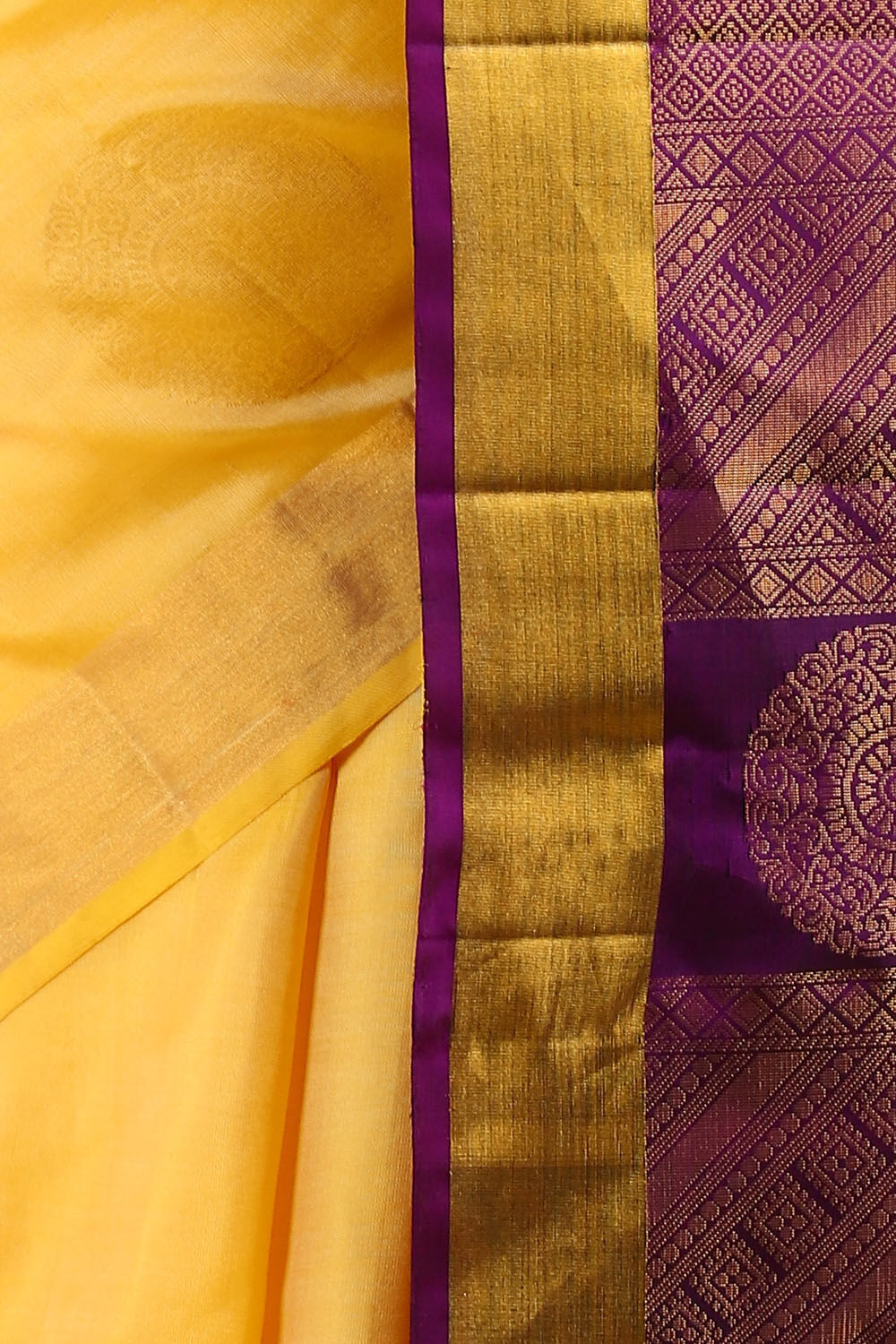 Yellow Pure Soft Silk Saree image number null