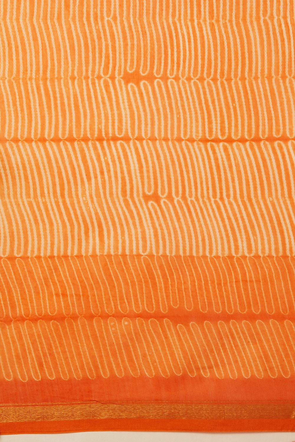 Orange Pure Silk Cotton Shibori Saree image number null
