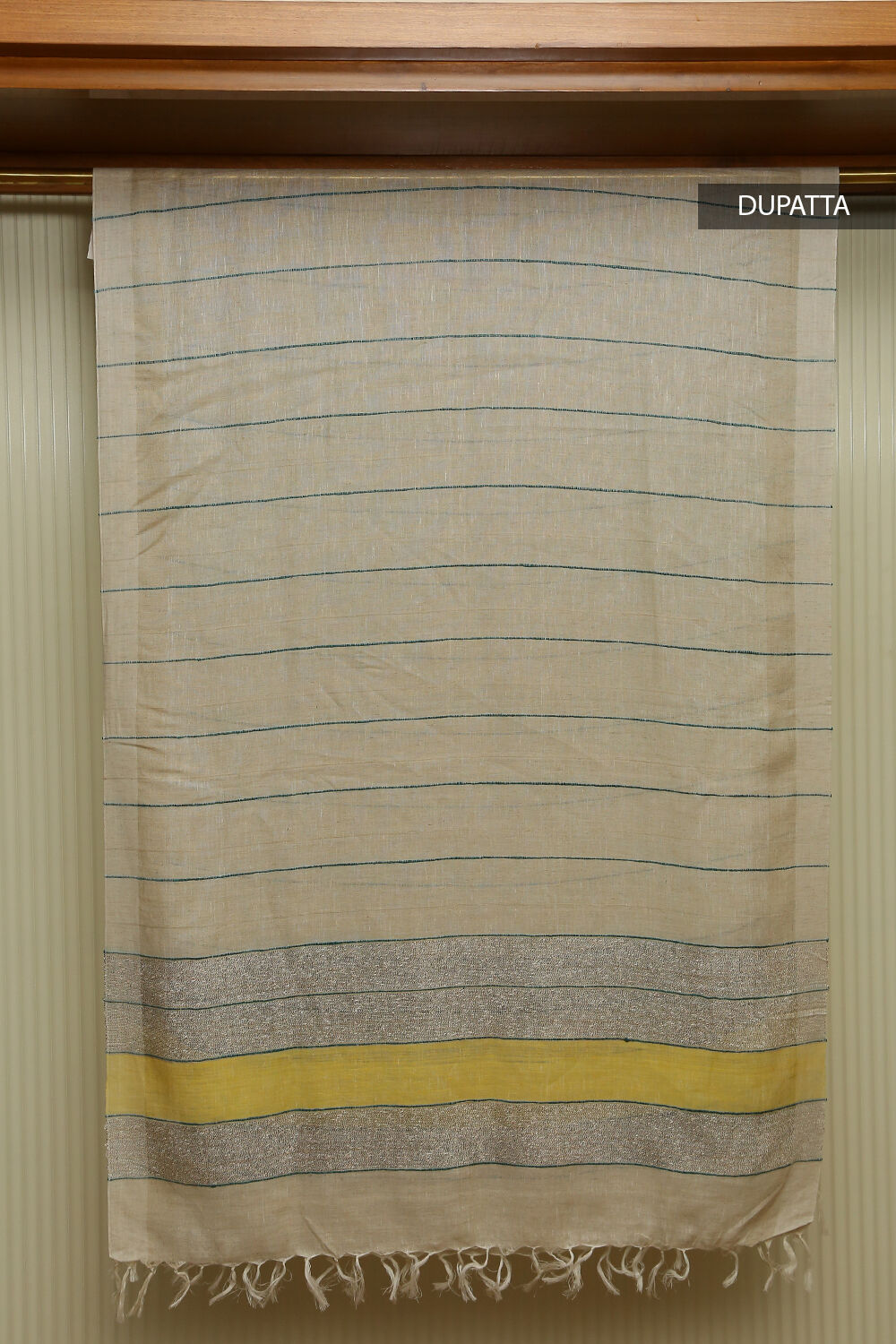 Yellow Bengal Pure Linen Suit Set image number null