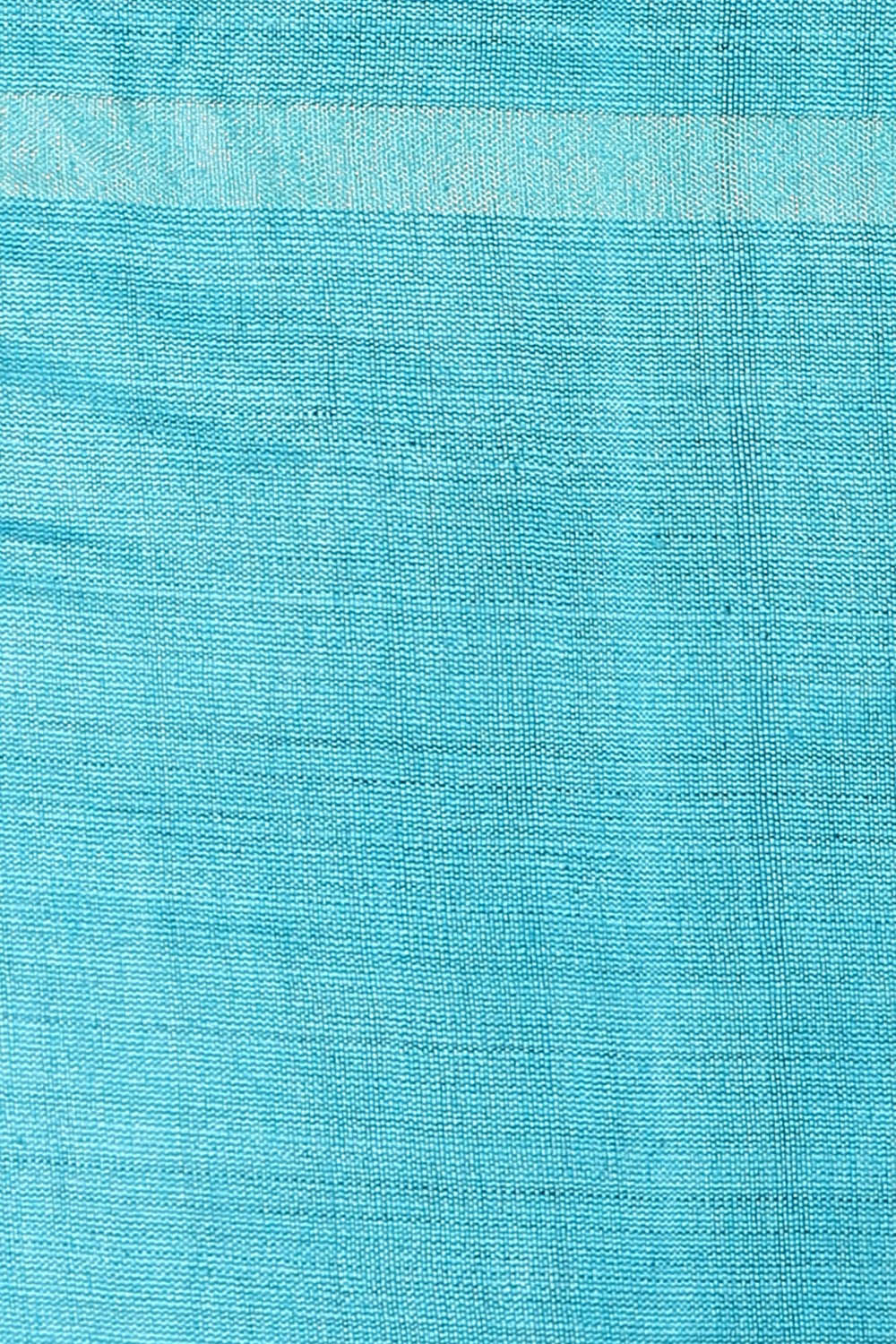 Dark Blue Pure Tussar Silk Bhagalpuri Saree image number null