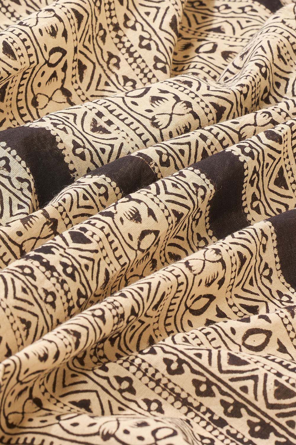 Blue Rajasthan Bagru Block Printed Pure Cotton Saree image number null