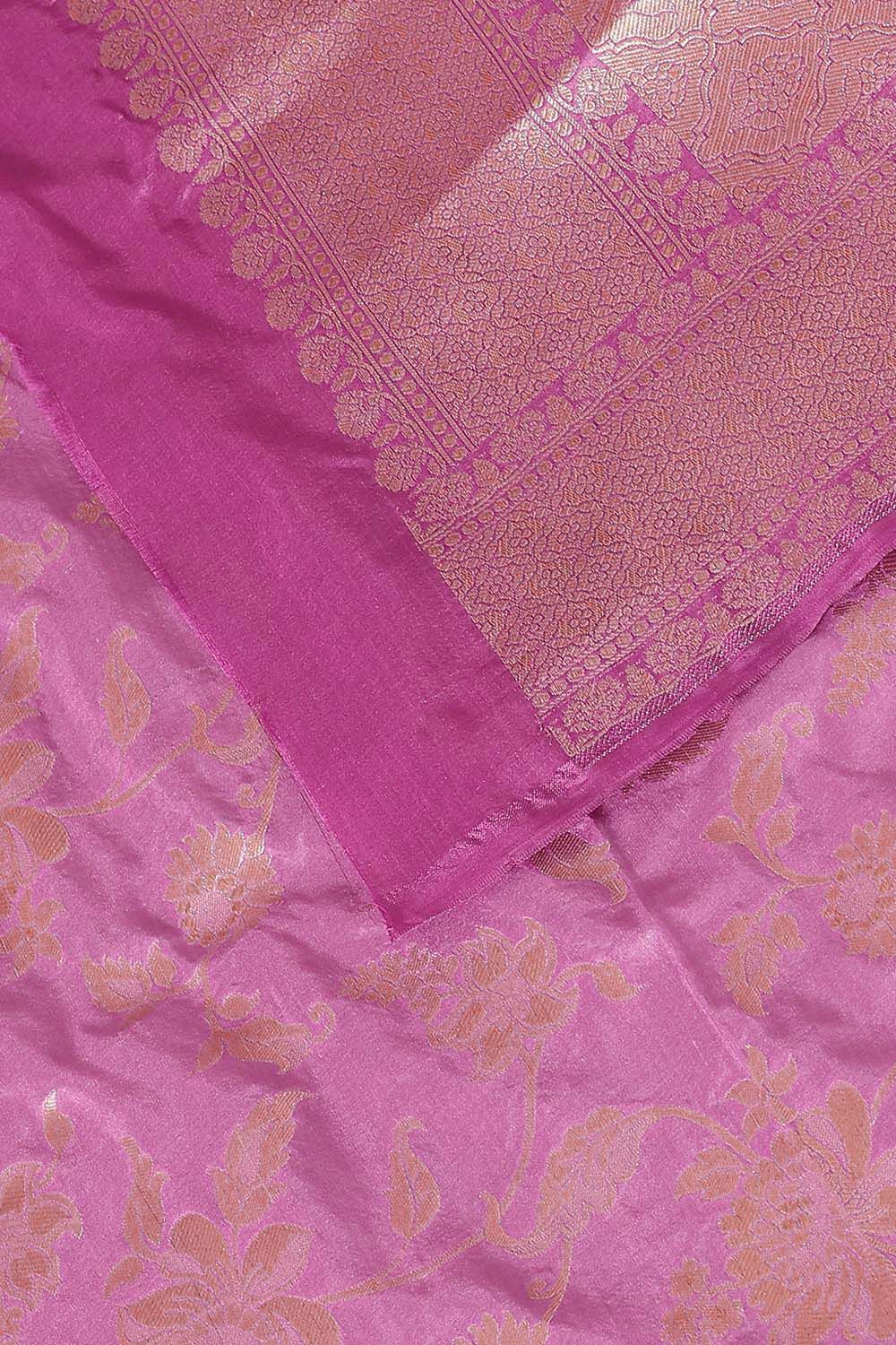 Violet Pure Silk Banarasi Saree image number null