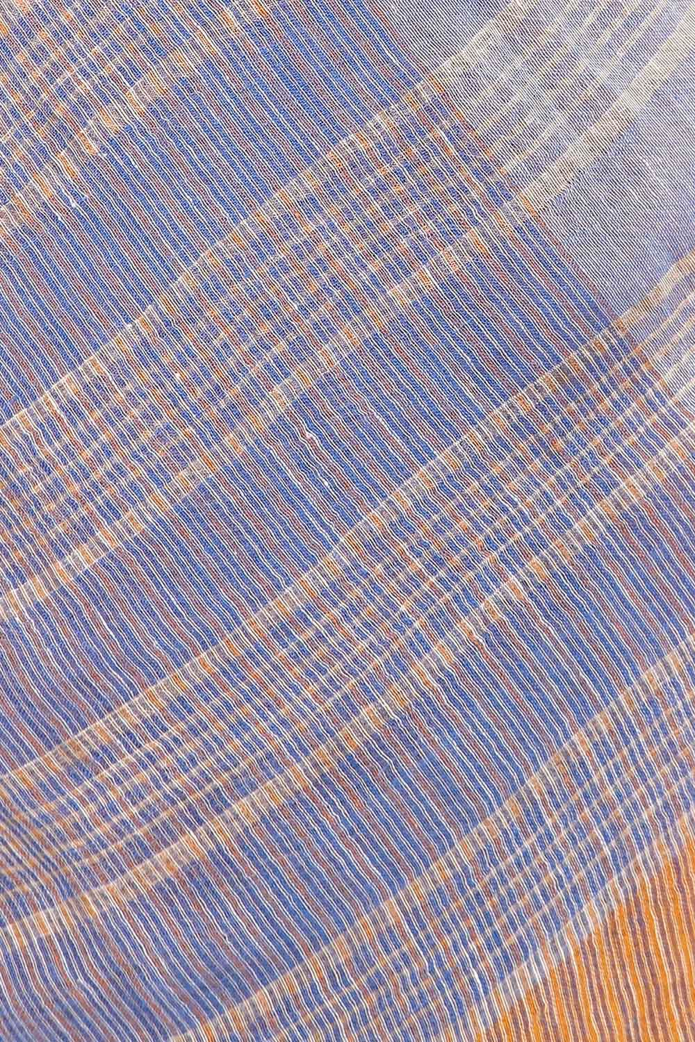 Yellow Pure Linen Bengal Saree image number null