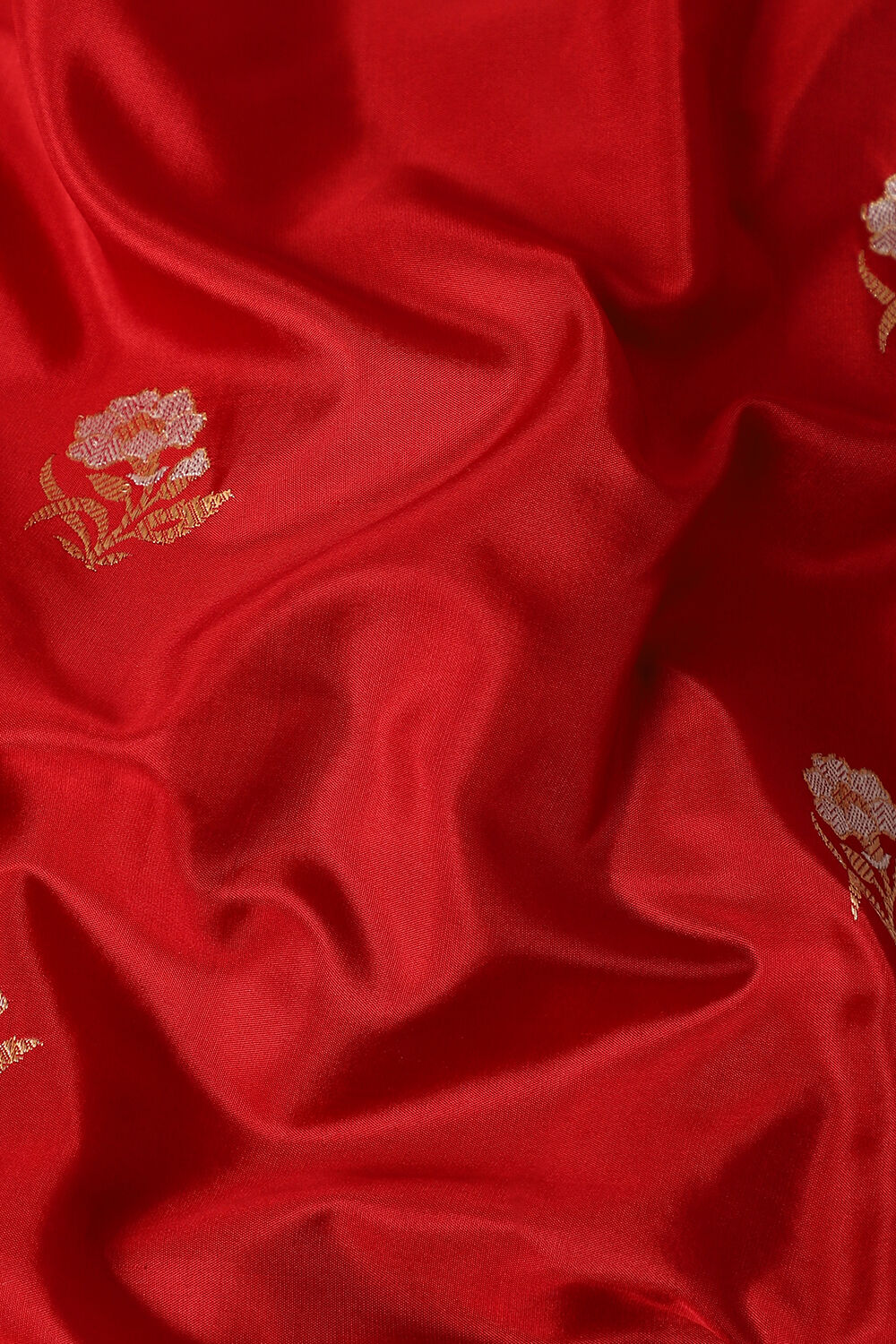 Red Pure Silk Banarasi Saree image number null