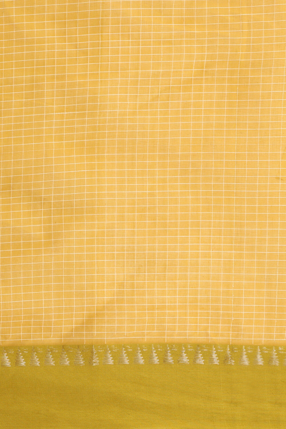 Dark Yellow Pure Cotton Woven Narayanpet Saree image number null