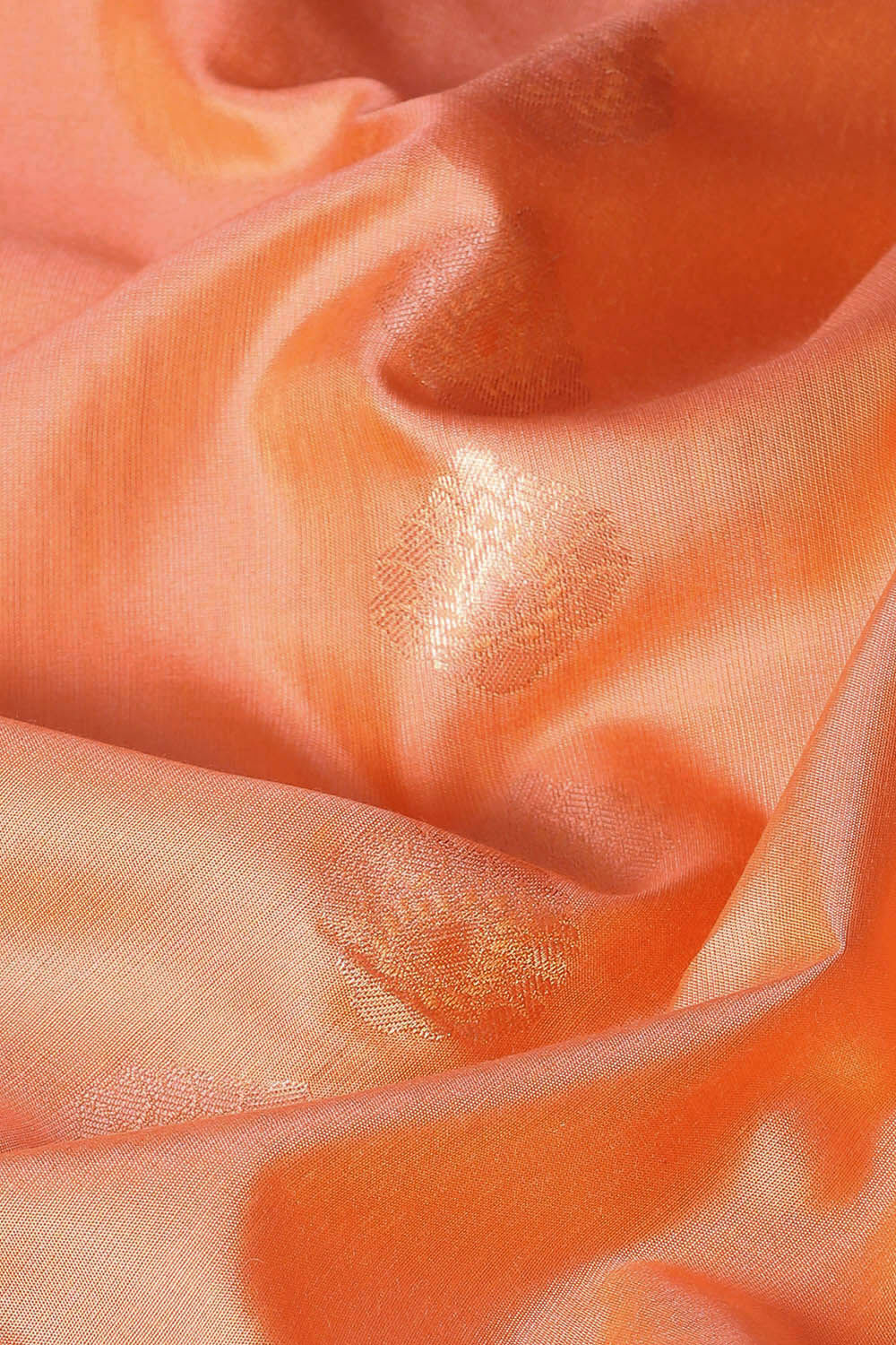 Light Orange Pure Silk Tencel South Saree image number null