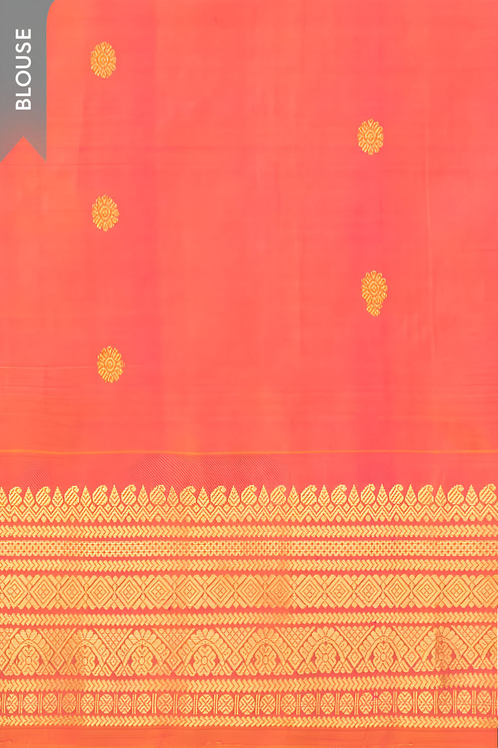 Dark Pink Woven Silk Gadwal Saree image number null