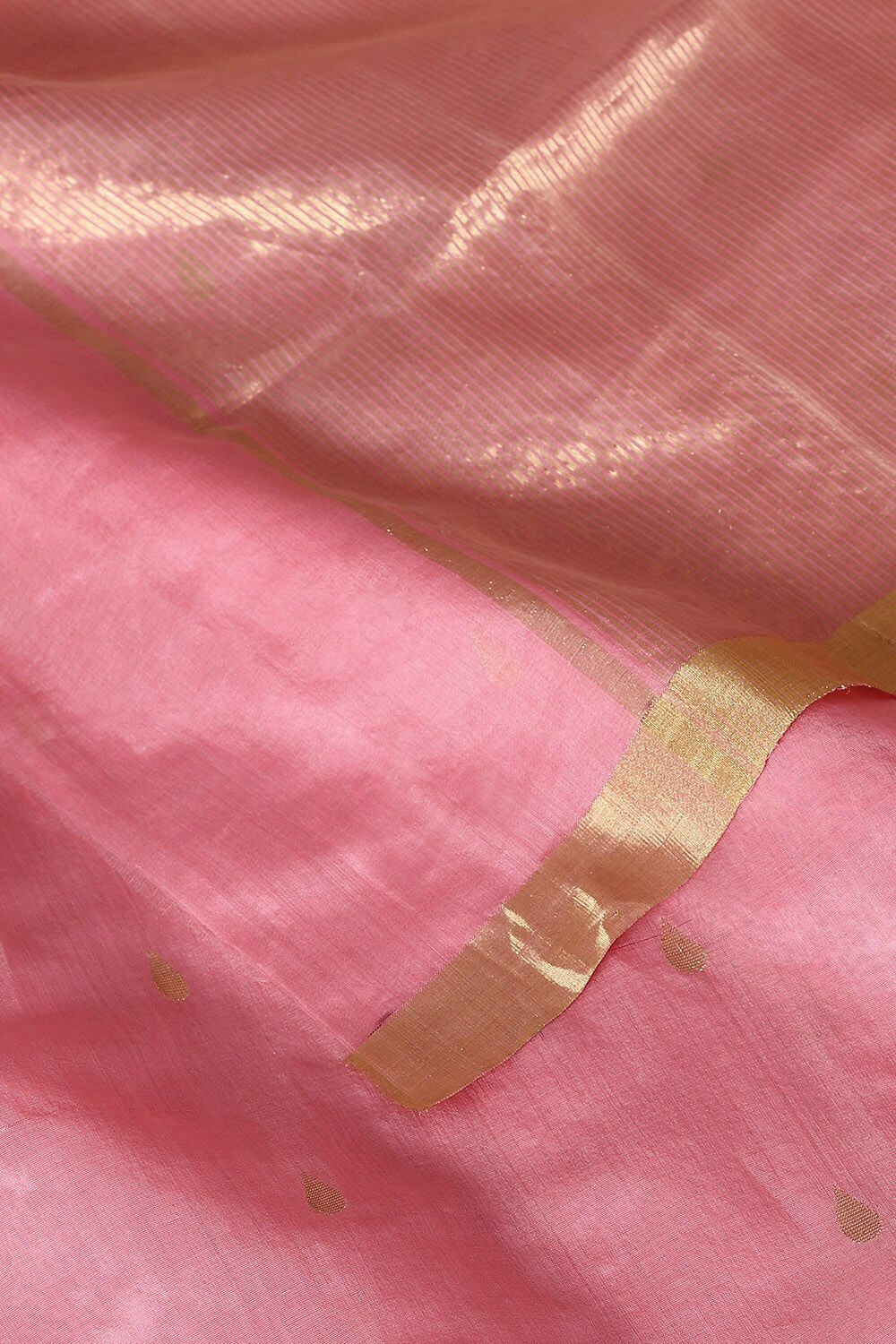 Light Pink Pure Silk Cotton Chanderi Saree image number null