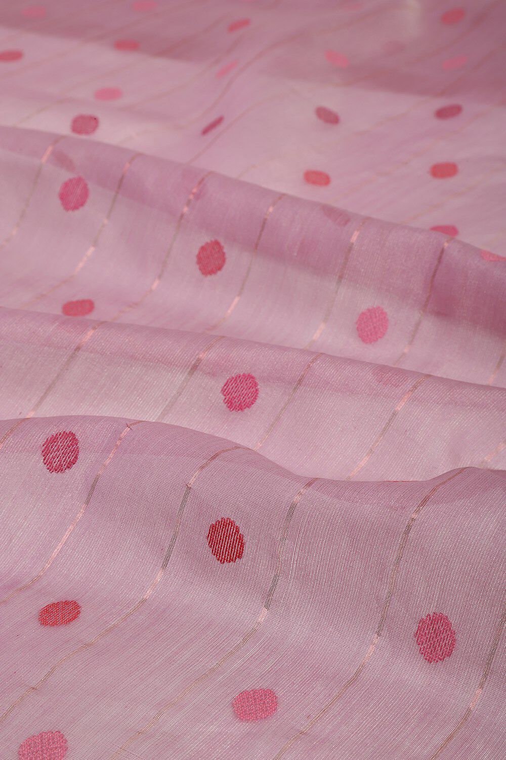 Light Violet Woven Pure Tissue Cotton Chanderi Saree image number null