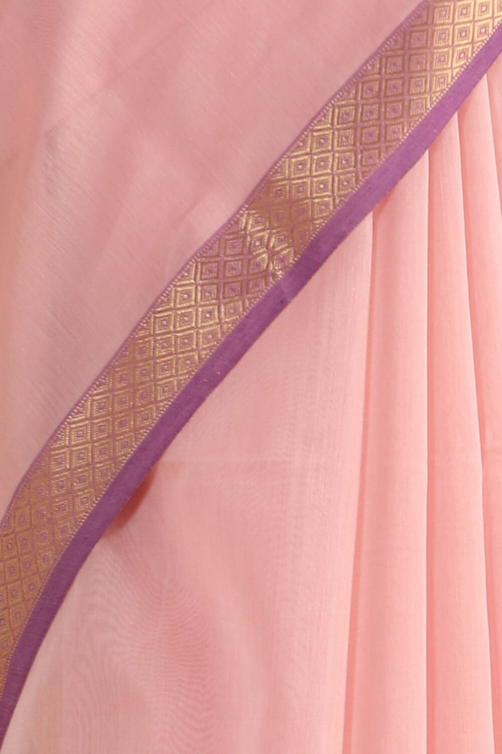 Light Orange Handwoven Maheswari Pure Silk Cotton Saree image number null