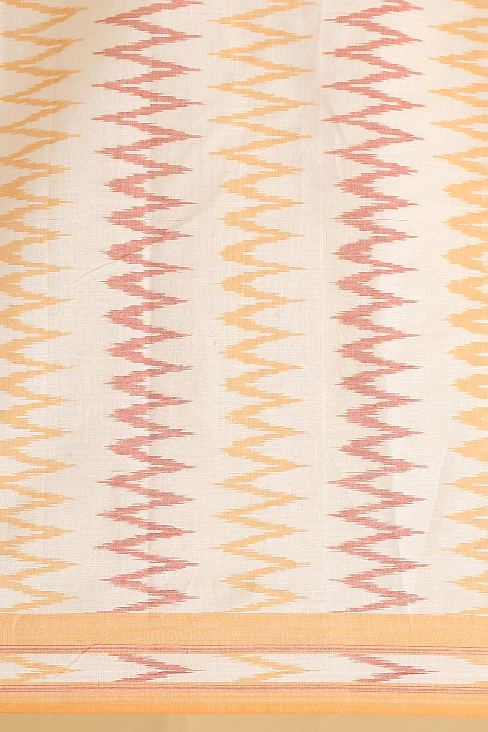 Off Pure White Cotton Pochampalli Ikat image number null