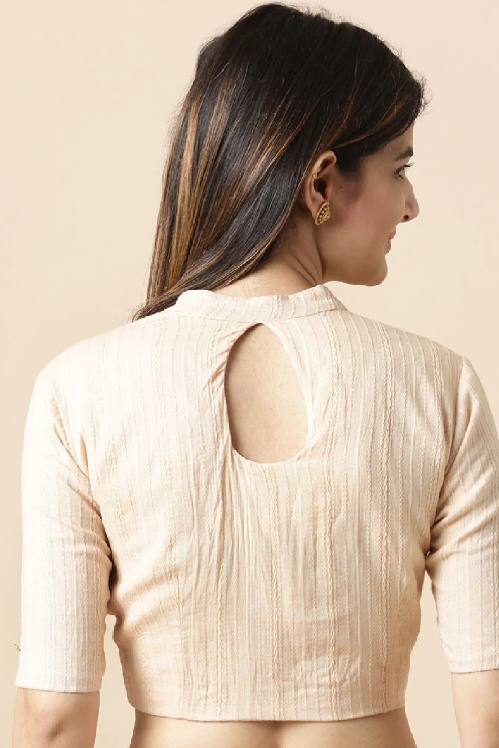 Beige Cotton Blouse image number null