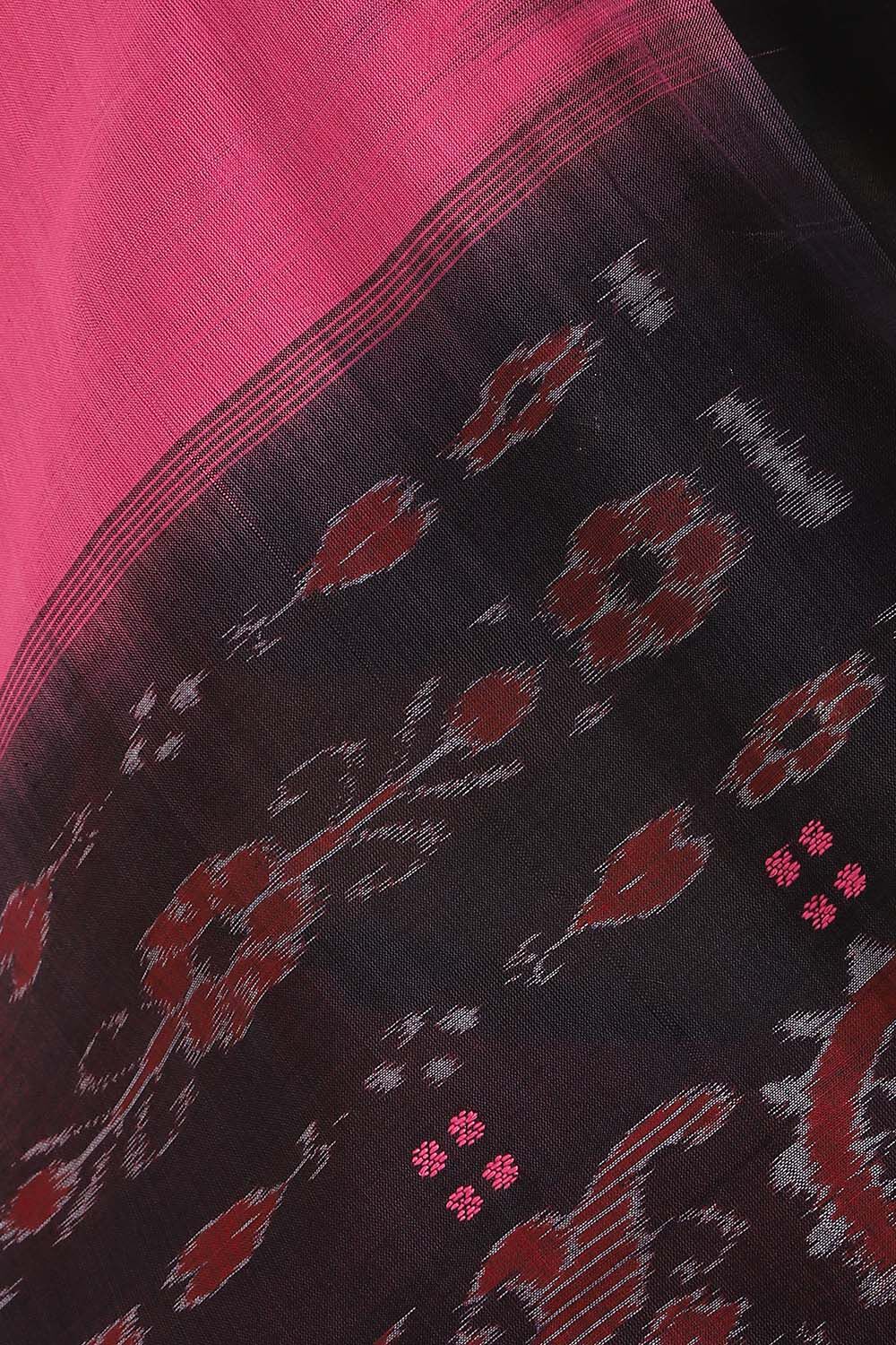 Pink Pure Cotton Odissa Ikat Saree image number null