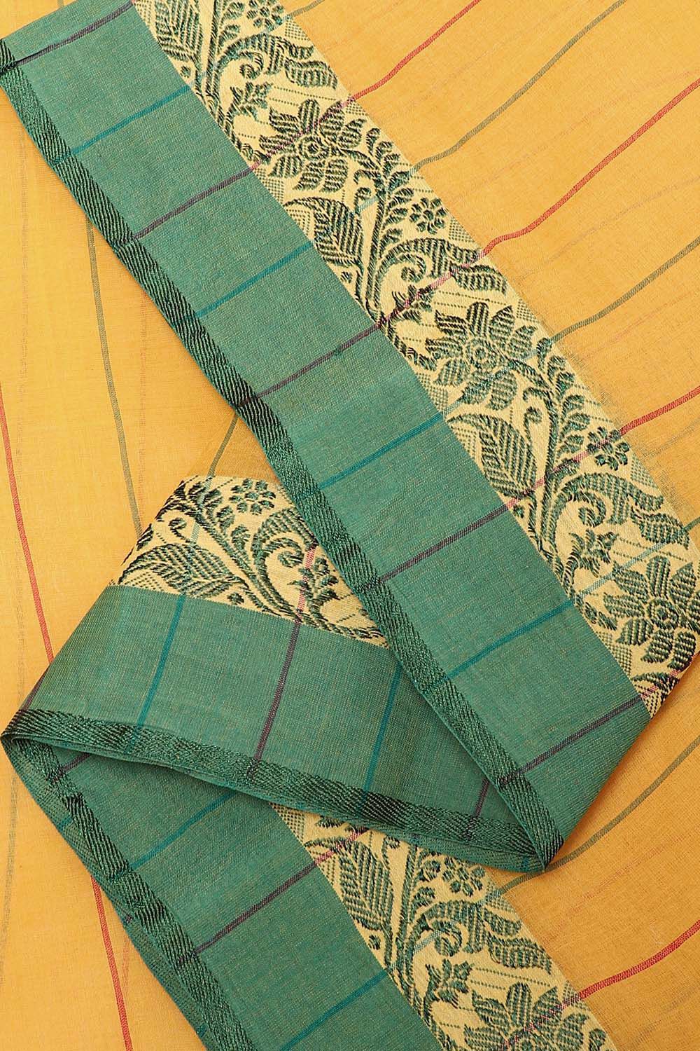 Yellow Pure Cotton Bengal Saree image number null