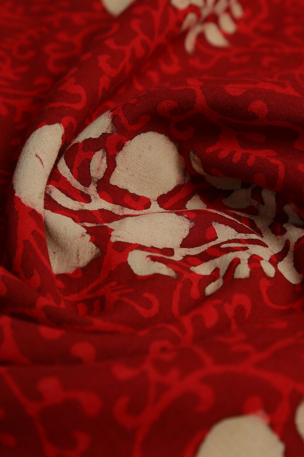 Dark Red Dabu Pure Cotton Suit Set image number null