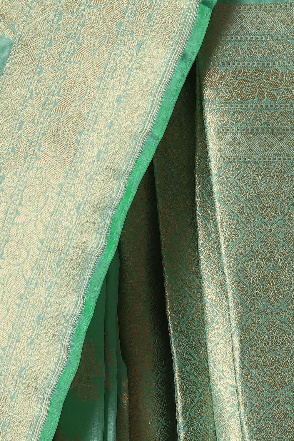 Blue Pure Silk Banarasi Saree image number null