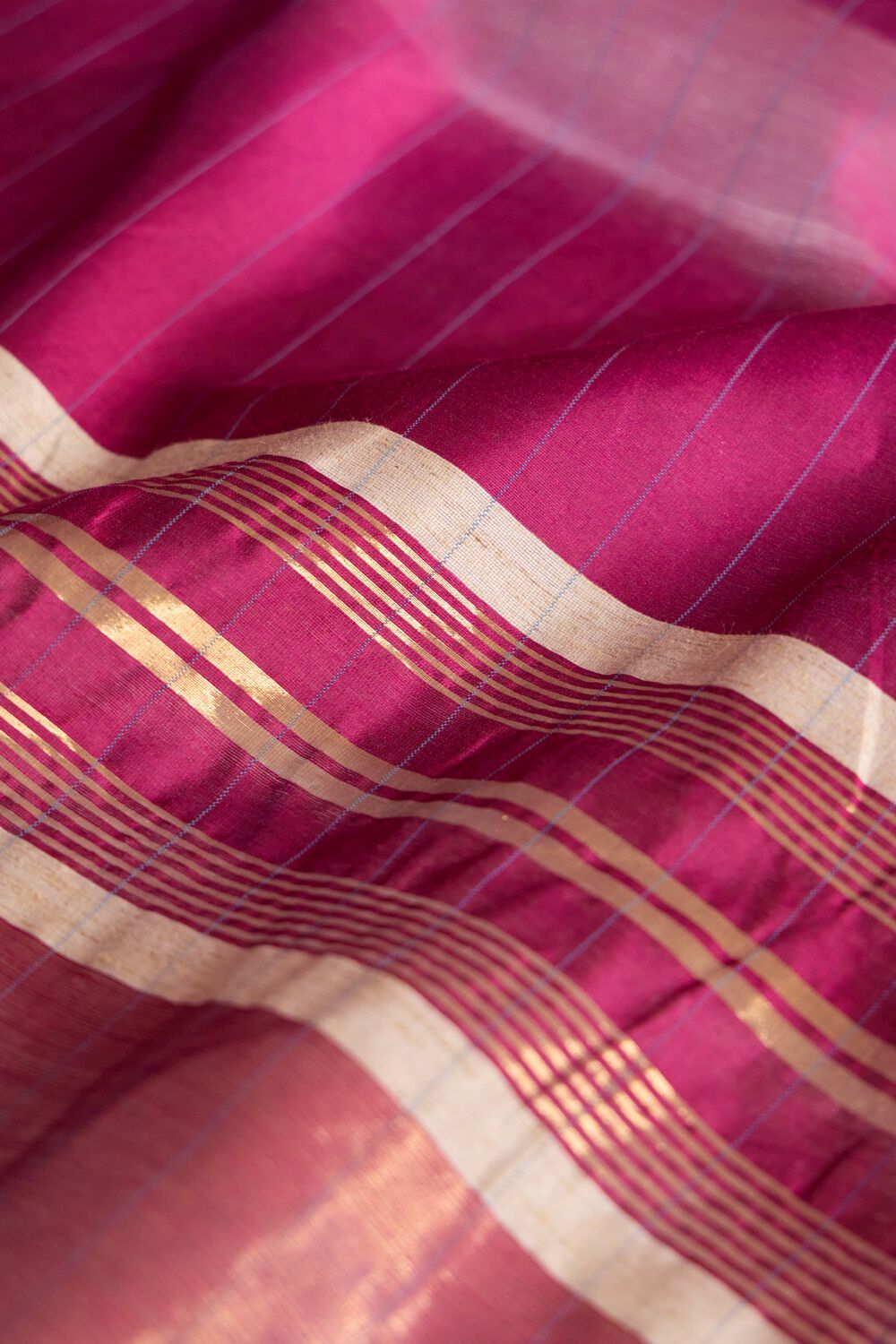 Purple Silk Viscose Bhagalpur Woven Saree image number null