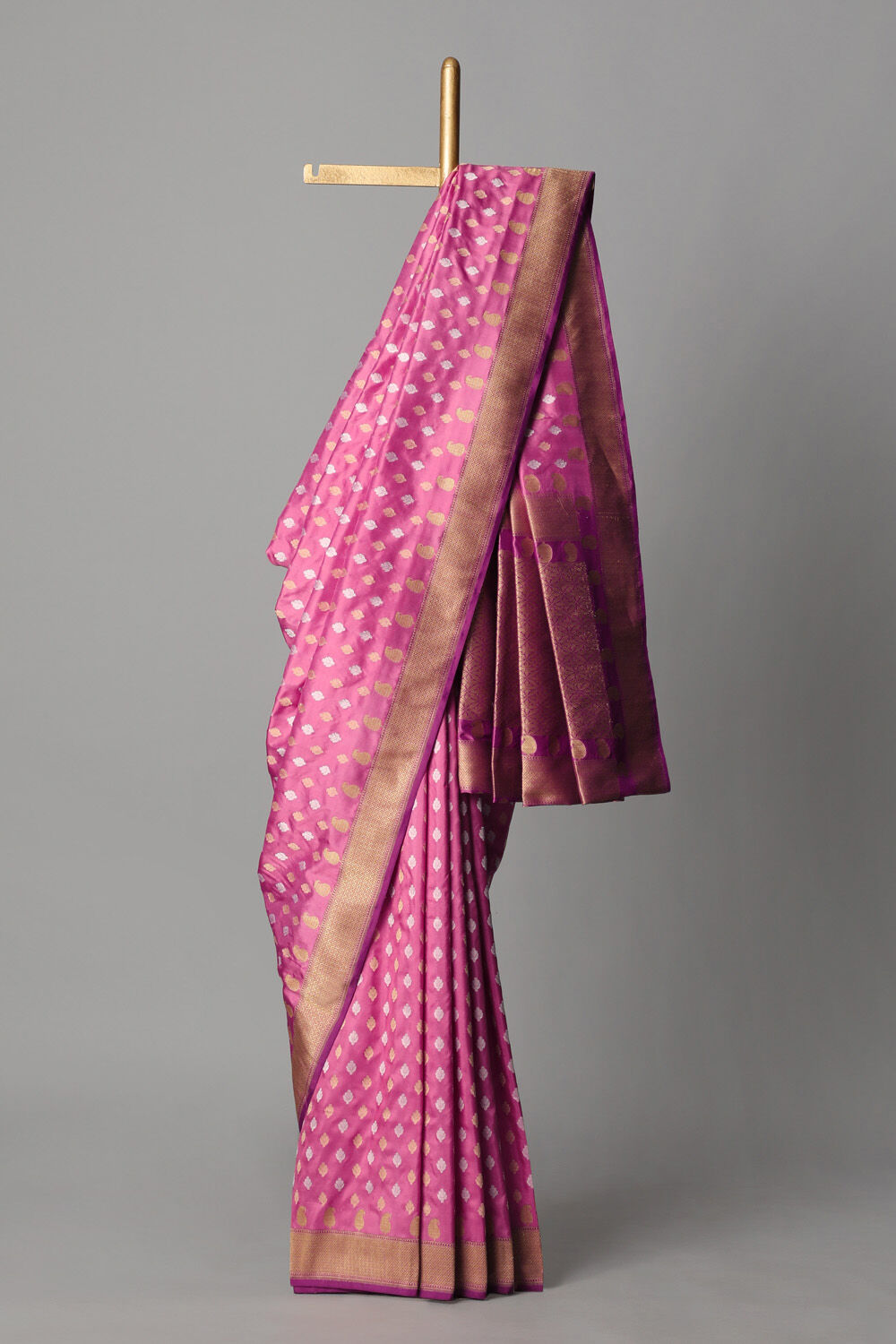 Pink Pure Silk Banarasi Saree image number null