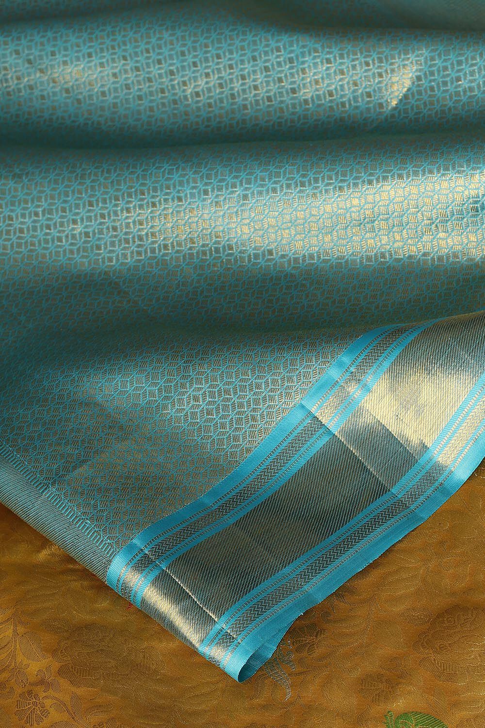 Yellow Pure Silk Kanjivaram Saree image number null
