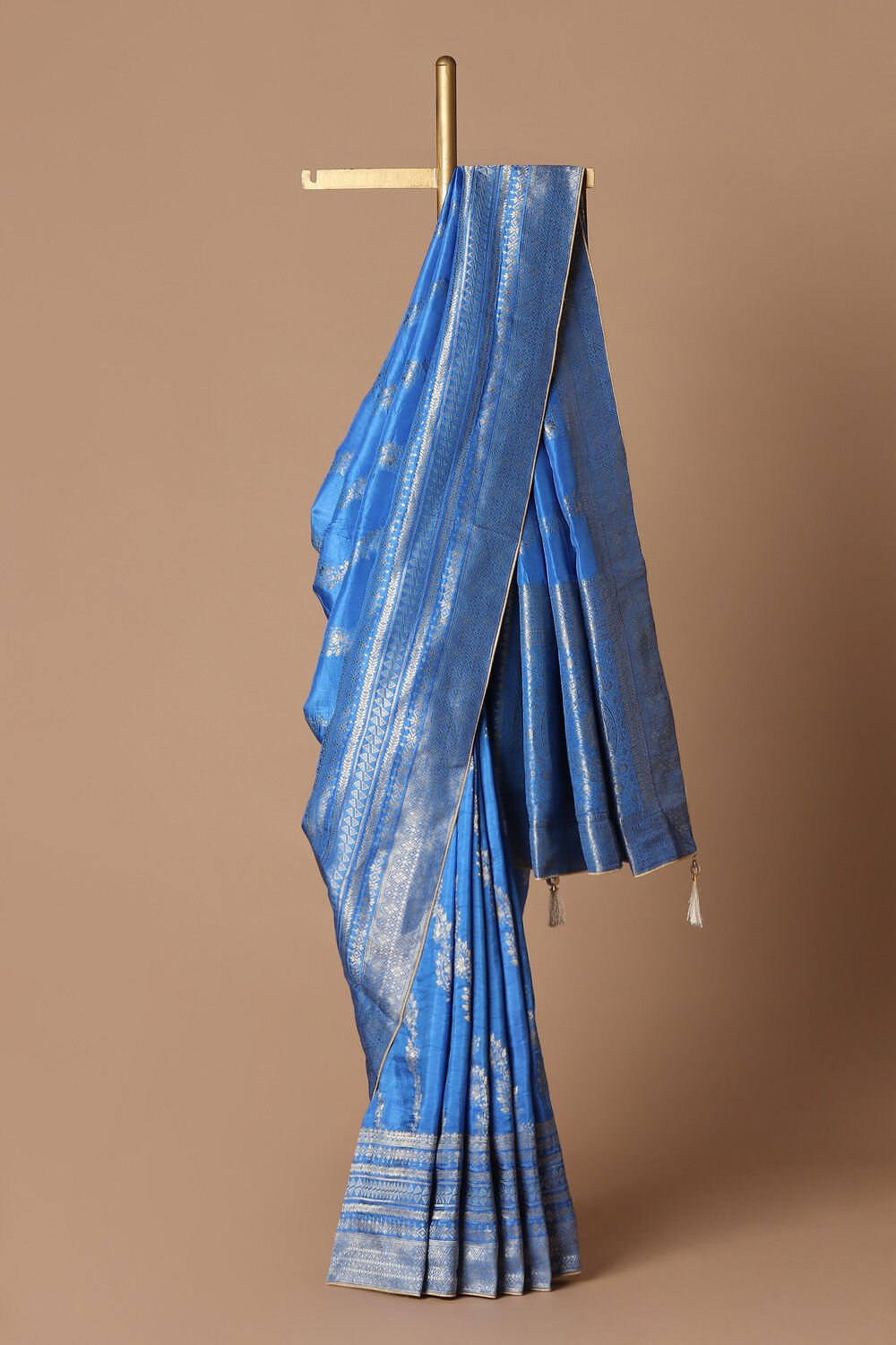 Blue Luxe Woven Saree image number null