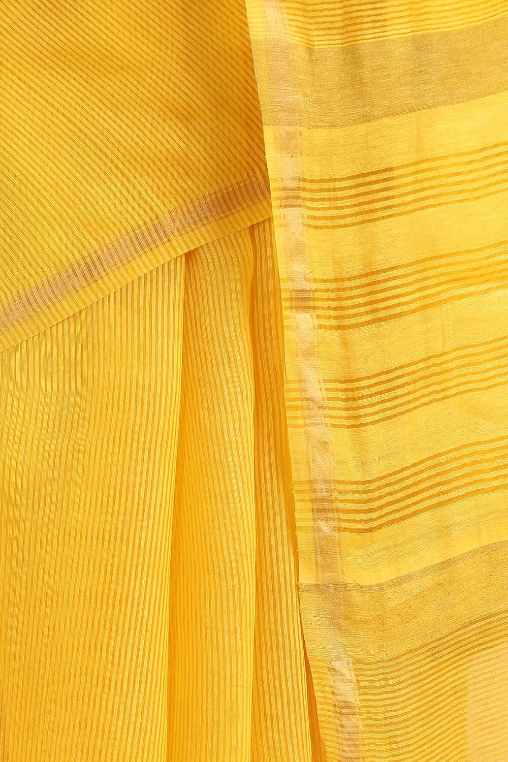 Yellow Pure Silk Woven Saree image number null
